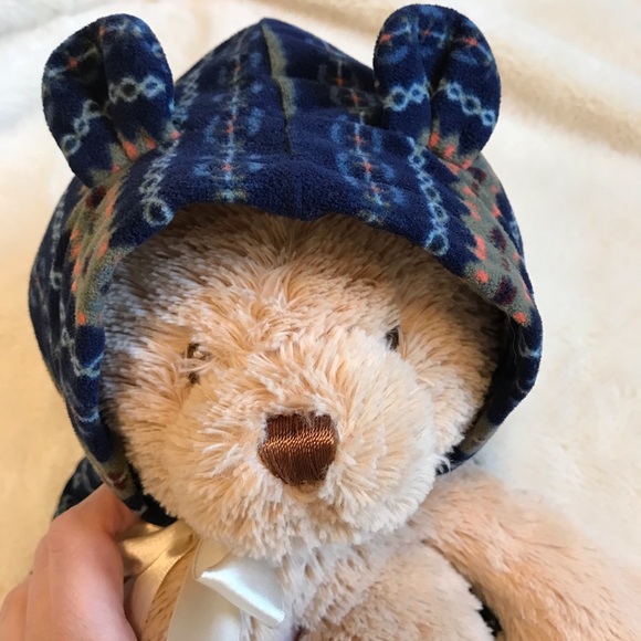 Cozy Blue Patterned Baby Onesie - Picture 2 of 5